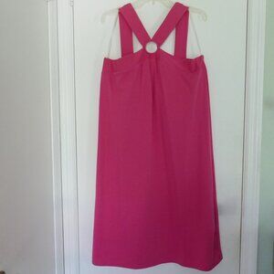 stretchy pink bodycon halter dress size 3x